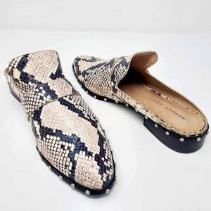 Snakeskin Mules
